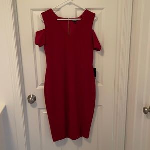 Express dress, size 12, RED, cold shoulder